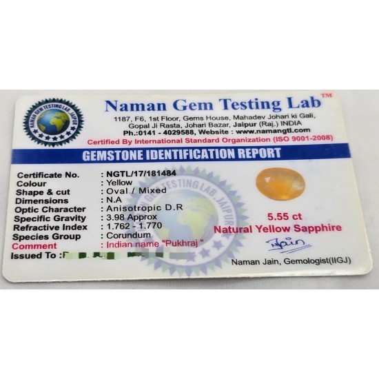 Bangkok Pukhraj Stone Original Yellow Sapphire Jupiter Guru Certified Gemstone Bangkok Pukhraj Stone Original Yellow Sapphire Jupiter Guru Certified Gemstone